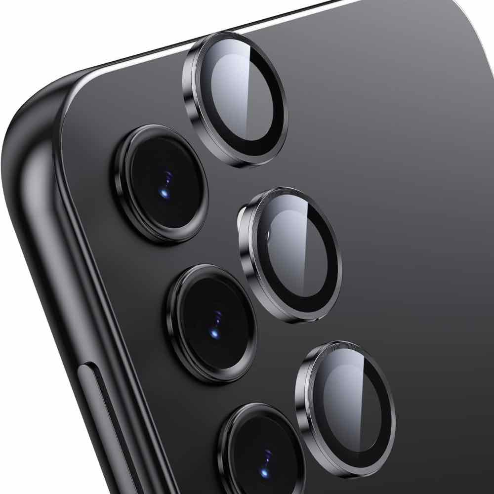 Black Metallic camera ring lens guard for Samsung A16
