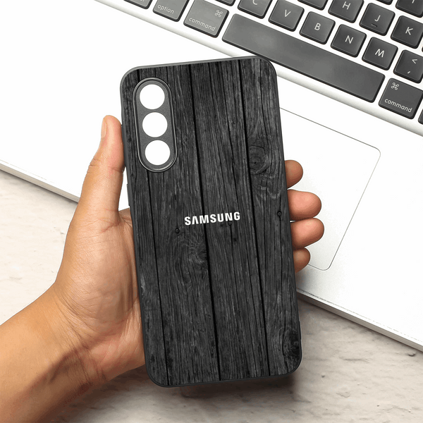 Dark Wood metal back case for Samsung A56