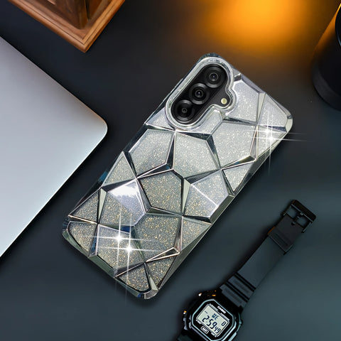 Dazzle Silver Silicone case for Samsung A36