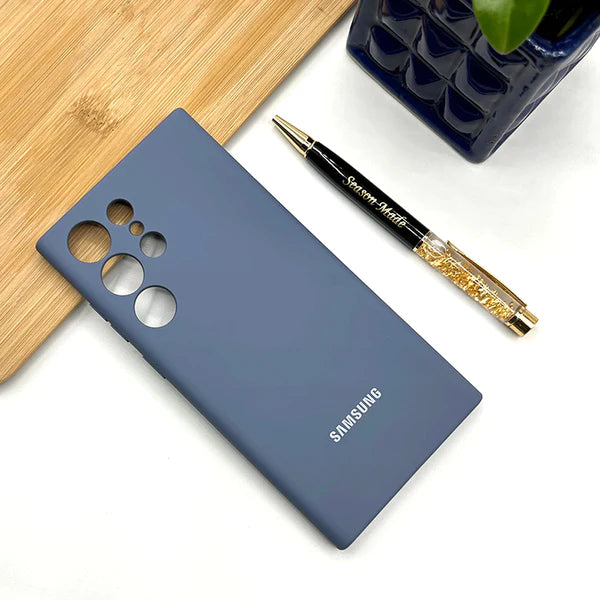 Dark Blue Camera Original Silicone case for Samsung S23 Ultra