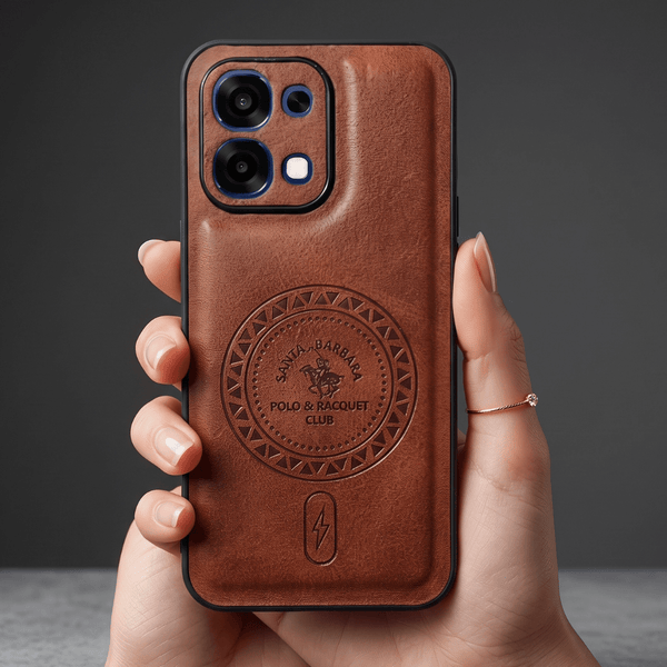 Santa Crest Brown Leather Case for Oppo F31 - The Hatke