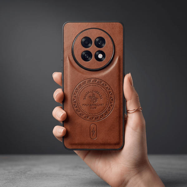 Santa Crest Brown Leather Case for Oppo F31 Pro Plus - The Hatke