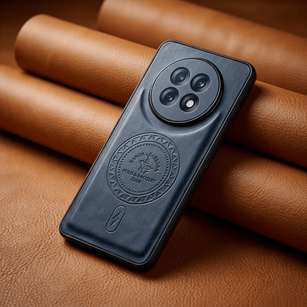Santa Crest Dark Blue Leather Case for Oppo F31 Pro Plus - The Hatke