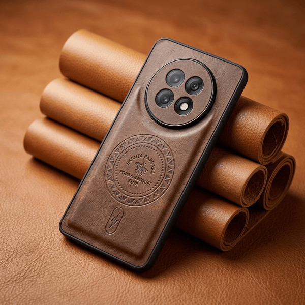 Santa Crest Dark Brown Leather Case for Oppo F31 Pro Plus - The Hatke