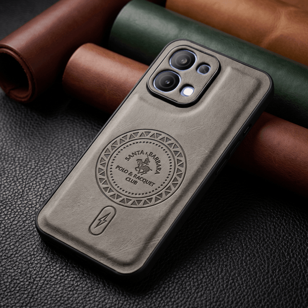 Santa Crest Grey Leather Case for Oppo F31 - The Hatke