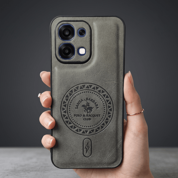 Santa Crest Grey Leather Case for Oppo F31 - The Hatke