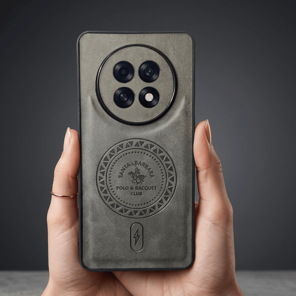 Santa Crest Grey Leather Case for Oppo F31 Pro Plus - The Hatke