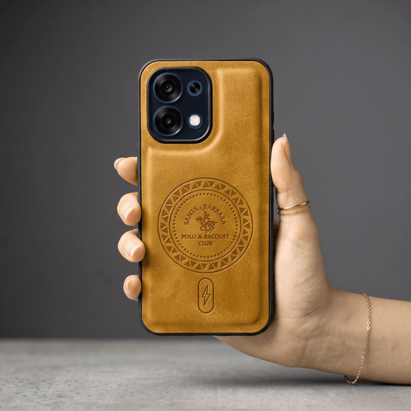 Santa Crest Yellow Leather Case for Oppo F31 - The Hatke
