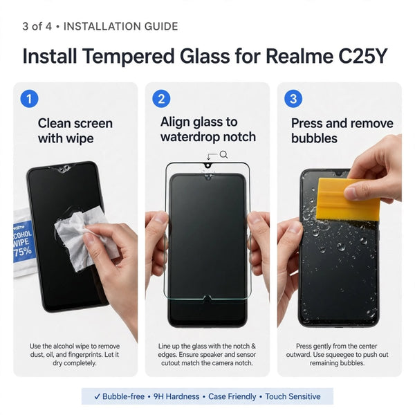 Screen Protector for Realme C25Y - The Hatke