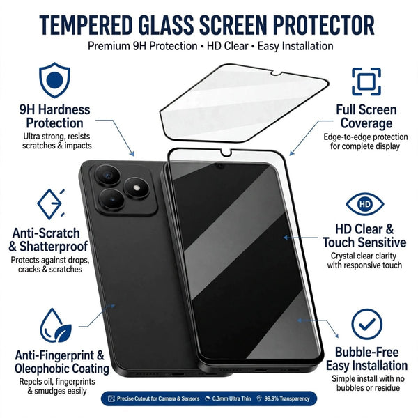 Screen Protector for Realme C65 - The Hatke
