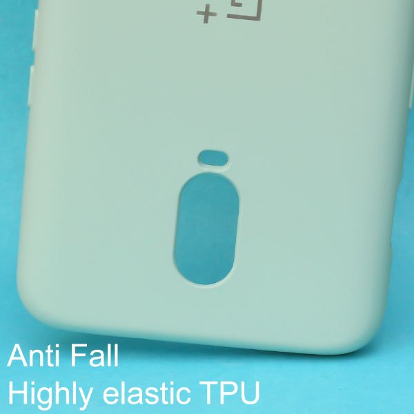 Sea Green Camera Original Silicone case for Oneplus 6T - The Hatke