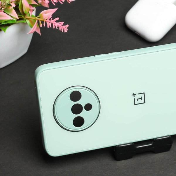 Sea Green Camera Original Silicone case for Oneplus 7T - The Hatke