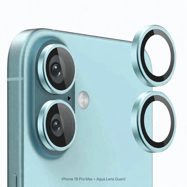Sea Green Metallic camera ring lens guard for Apple iphone 17 - The Hatke