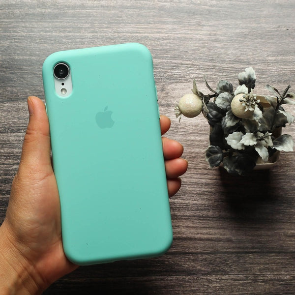 Sea Green Original Camera Safe Silicone Case for Apple Iphone XR - The Hatke