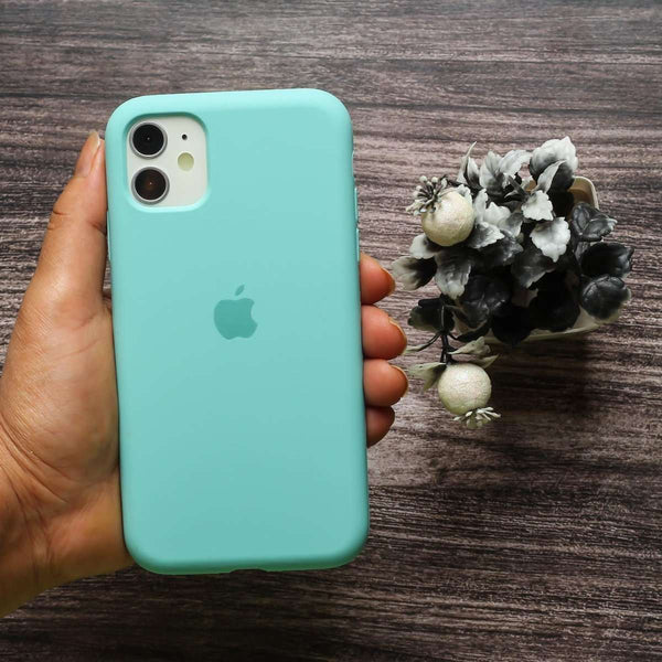 Sea Green Original Silicone case for Apple iphone 11 - The Hatke