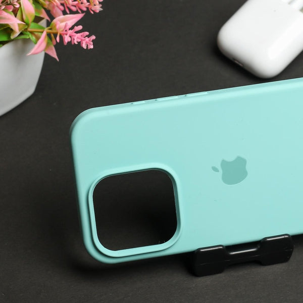 Sea Green Original Silicone case for Apple iphone 16 Pro - The Hatke