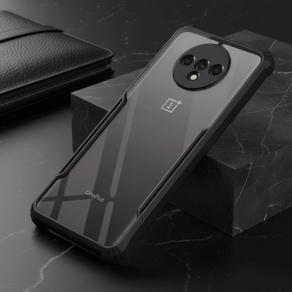 Shockproof silicone protective transparent Case for Oneplus 7t - The Hatke
