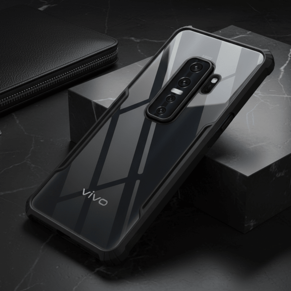 Shockproof silicone protective transparent Case for Vivo V17 pro - The Hatke