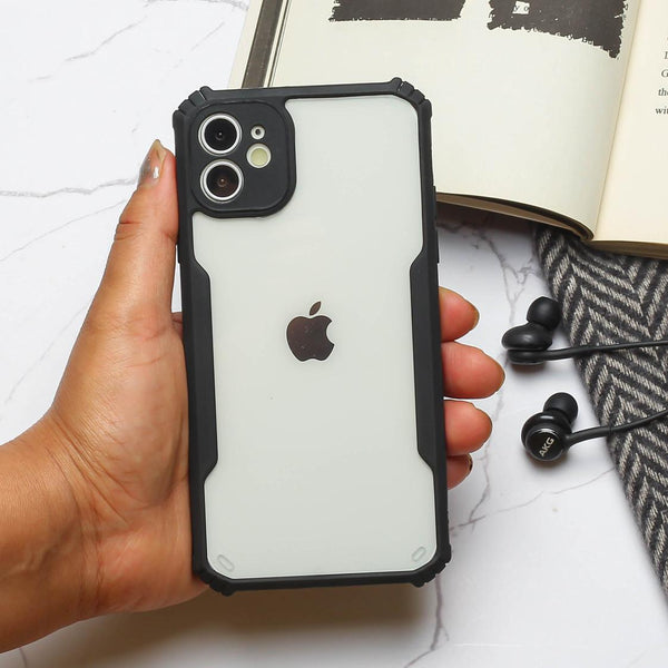 Shockproof Transparent Silicone Safe Case for Apple iphone 12 - The Hatke