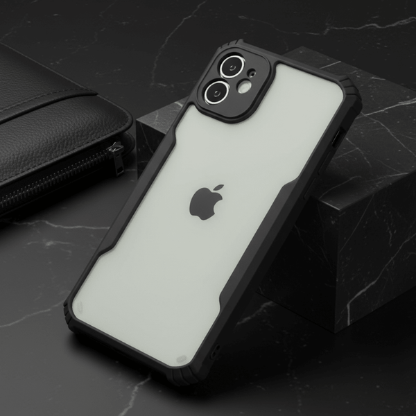 Shockproof Transparent Silicone Safe Case for Apple iphone 12 - The Hatke