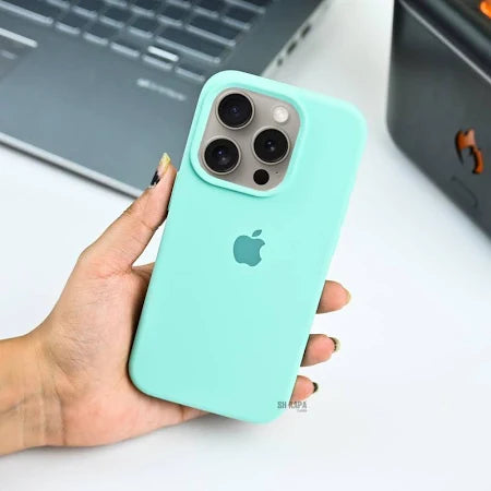 Sea Green Original Silicone case for Apple iphone 15 Pro Max
