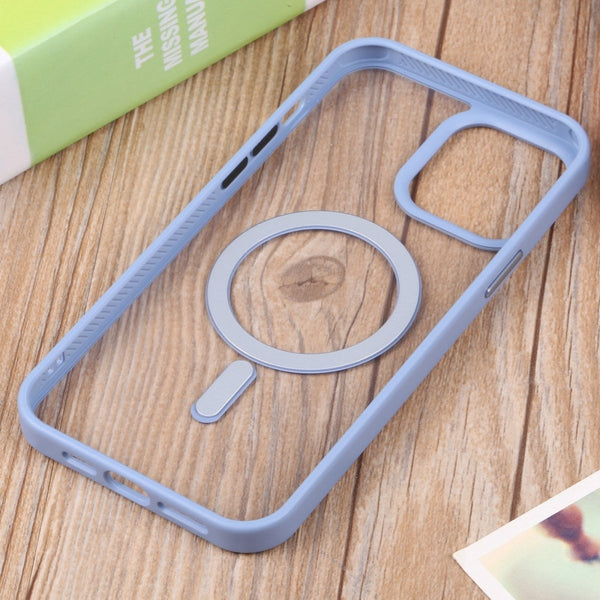 Sierra Blue MagSafe Clear Transparent Silicone case for Apple iphone 11 Pro Max - The Hatke
