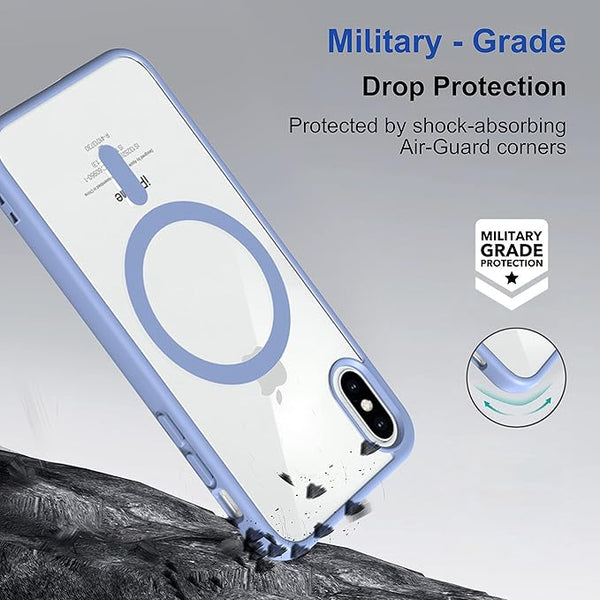 Sierra Blue MagSafe Clear Transparent Silicone case for Apple iphone X/xs - The Hatke