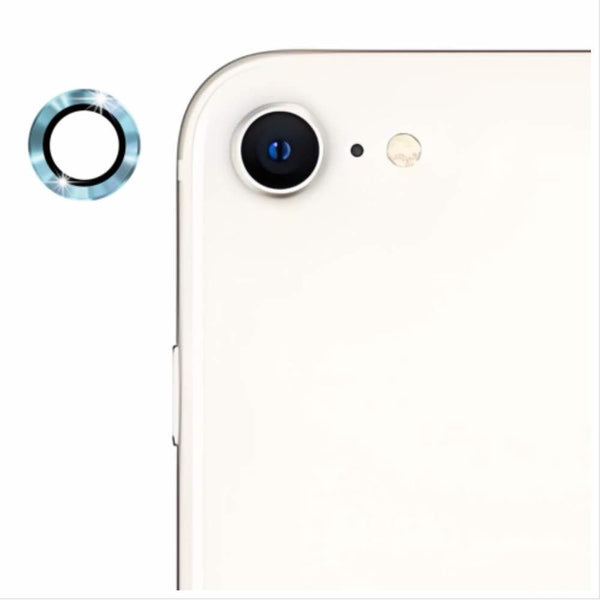 Sierra Blue Metallic camera ring lens guard for Apple iphone 16e - The Hatke