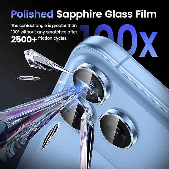 Sierra Blue Metallic camera ring lens guard for Apple iphone 18 Pro - The Hatke