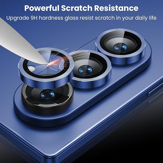 Sierra Blue Metallic camera ring lens guard for Samsung Galaxy Z Fold 7 - The Hatke