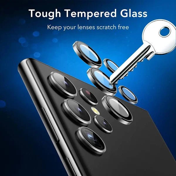 Sierra Blue Metallic camera ring lens guard for Samsung S23 Ultra - The Hatke