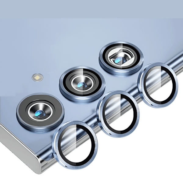 Sierra Blue Metallic camera ring lens guard for Samsung S24 - The Hatke