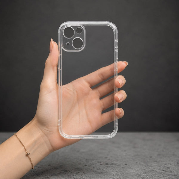 SilicaClear Transparent Silicone Case for Apple Iphone 15 - The Hatke