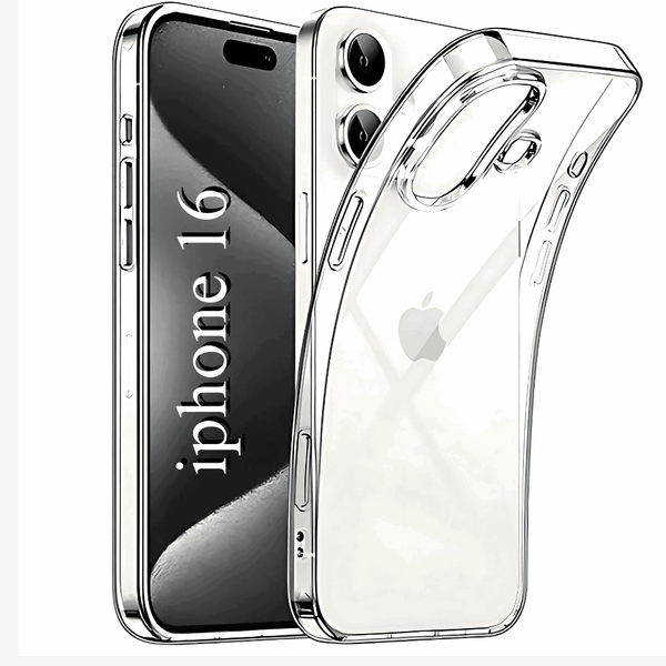 SilicaClear Transparent Silicone Case for Apple Iphone 16 - The Hatke