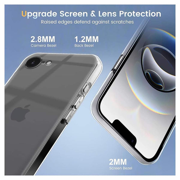 SilicaClear Transparent Silicone Case for Apple Iphone 16E - The Hatke