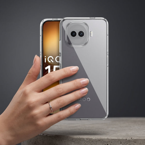 SilicaClear Transparent Silicone Case for iQOO 15r - The Hatke