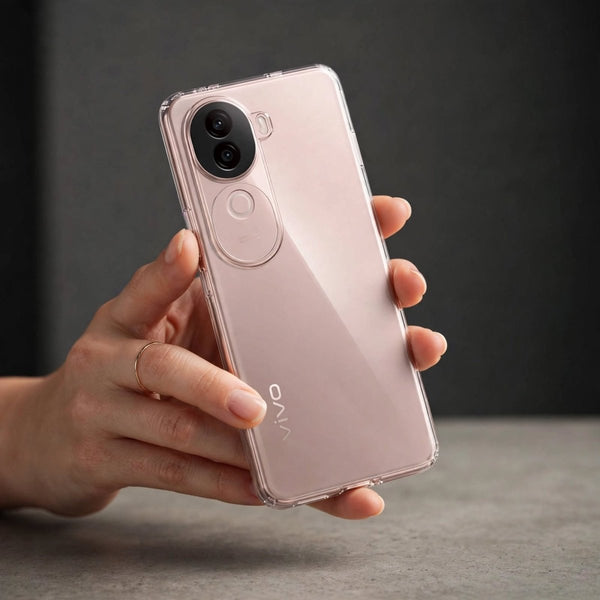 SilicaClear Transparent Silicone Case for IQOO Z9S - The Hatke
