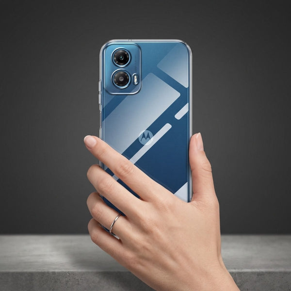 SilicaClear Transparent Silicone Case for Motorola G34 - The Hatke