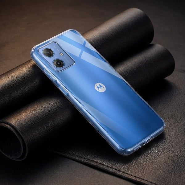 SilicaClear Transparent Silicone Case for Motorola G54 - The Hatke