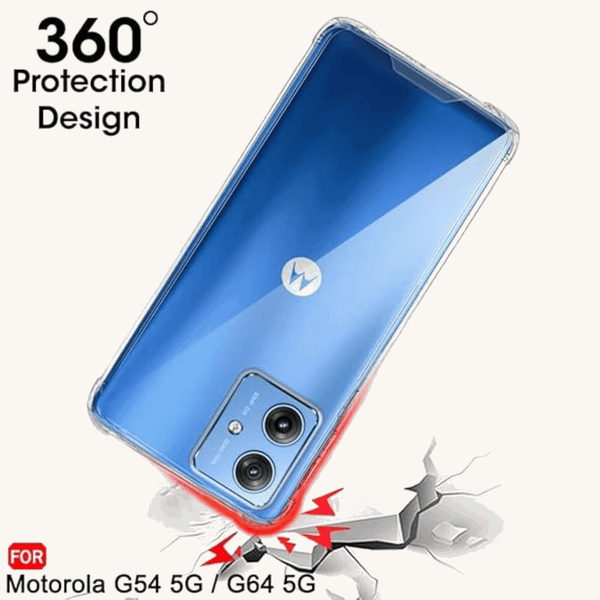 SilicaClear Transparent Silicone Case for Motorola G64 - The Hatke