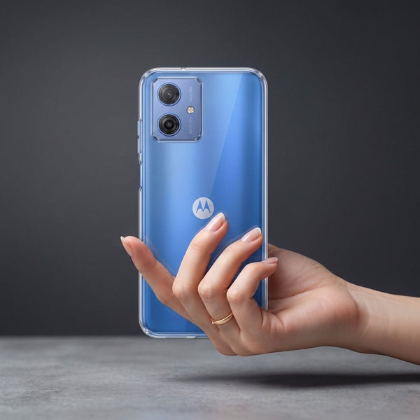 SilicaClear Transparent Silicone Case for Motorola G64 - The Hatke