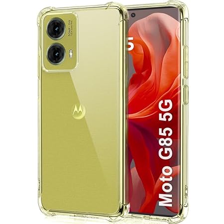 SilicaClear Transparent Silicone Case for Motorola G85 - The Hatke