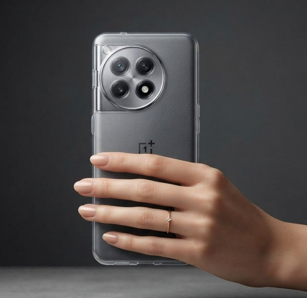 SilicaClear Transparent Silicone Case for Oneplus 12R - The Hatke
