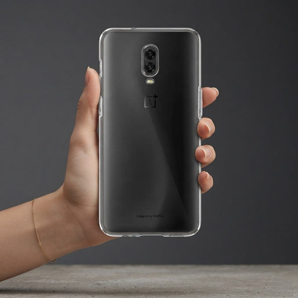 SilicaClear Transparent Silicone Case for Oneplus 7 - The Hatke