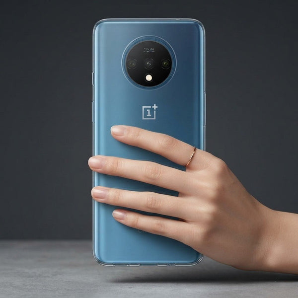 SilicaClear Transparent Silicone Case for Oneplus 7t - The Hatke
