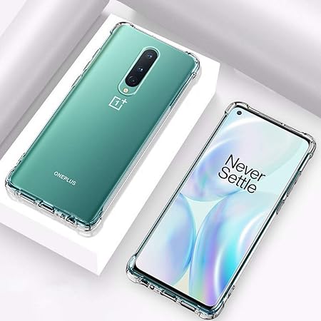 SilicaClear Transparent Silicone Case for Oneplus 8 - The Hatke