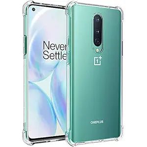 SilicaClear Transparent Silicone Case for Oneplus 8 - The Hatke