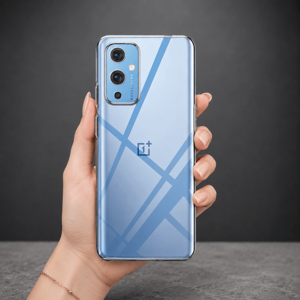 SilicaClear Transparent Silicone Case for Oneplus 9 - The Hatke