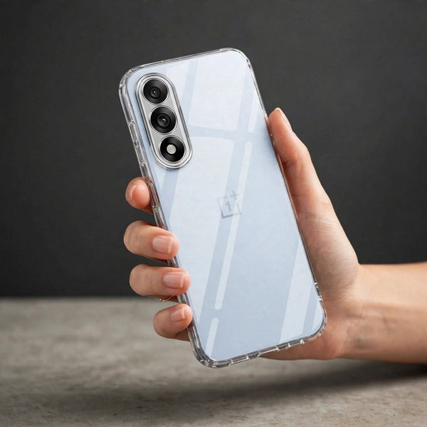 SilicaClear Transparent Silicone Case for Oneplus Nord 5 - The Hatke