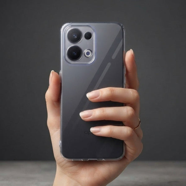 SilicaClear Transparent Silicone Case for Oppo Reno 13 - The Hatke